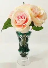 Антик Ваза Val St Lambert цветной хрусталь изумруд