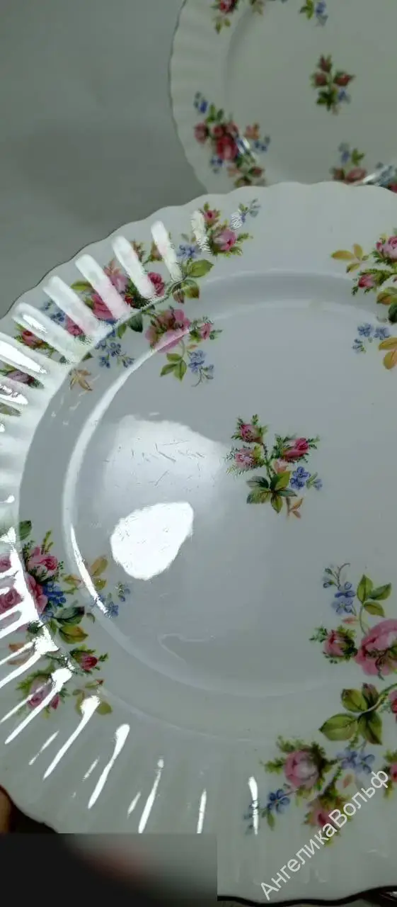 Англия Royal Albert Тарелки розы фарфор Moss rose 3