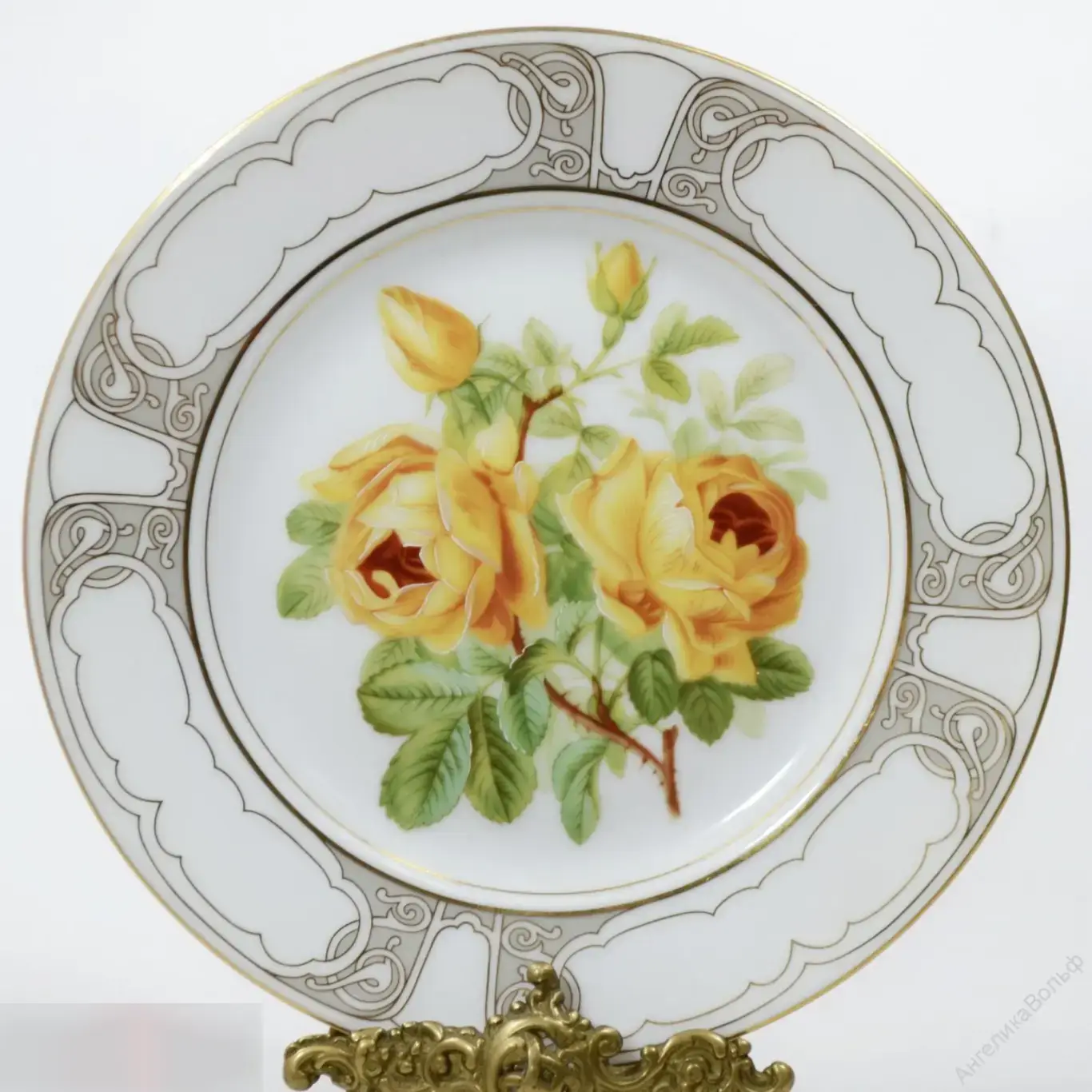 Limoges Haviland Франция тарелка розы фарфор