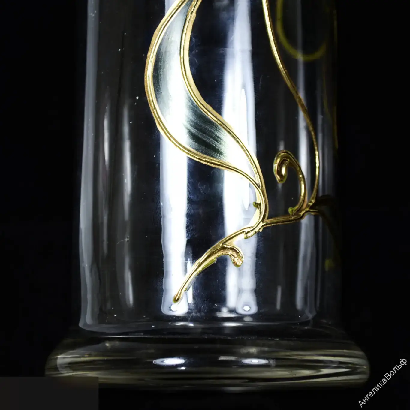 Ваза для цветов стекло эмали винтаж Германия 3