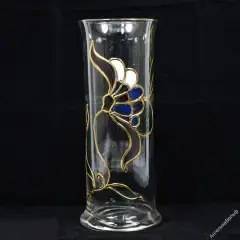 Ваза для цветов стекло эмали винтаж Германия