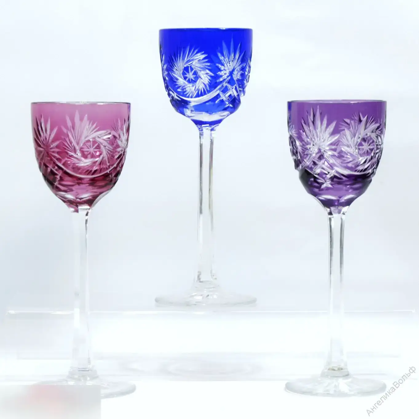 Бокал винтаж хрусталь белое вино Франция комета 2