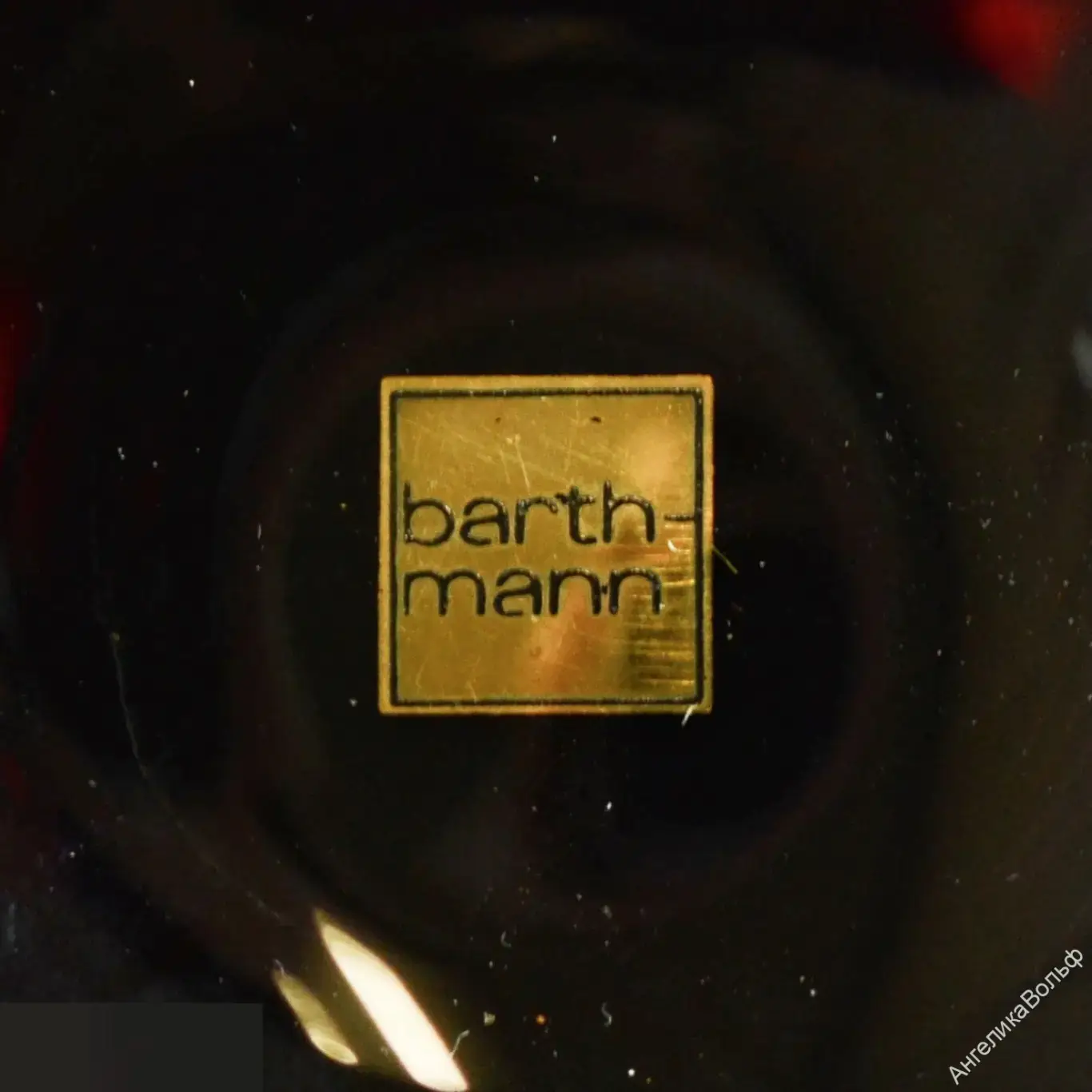 Barthmann бонбоньерка ваза хрусталь рубин золото 4