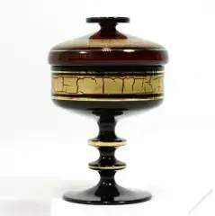 Barthmann бонбоньерка ваза хрусталь рубин золото