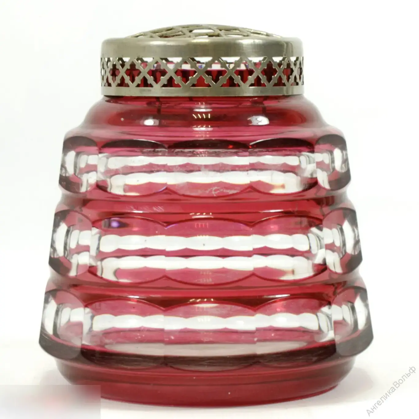 Val S Lambert Бельгия антик ваза цветной хрусталь