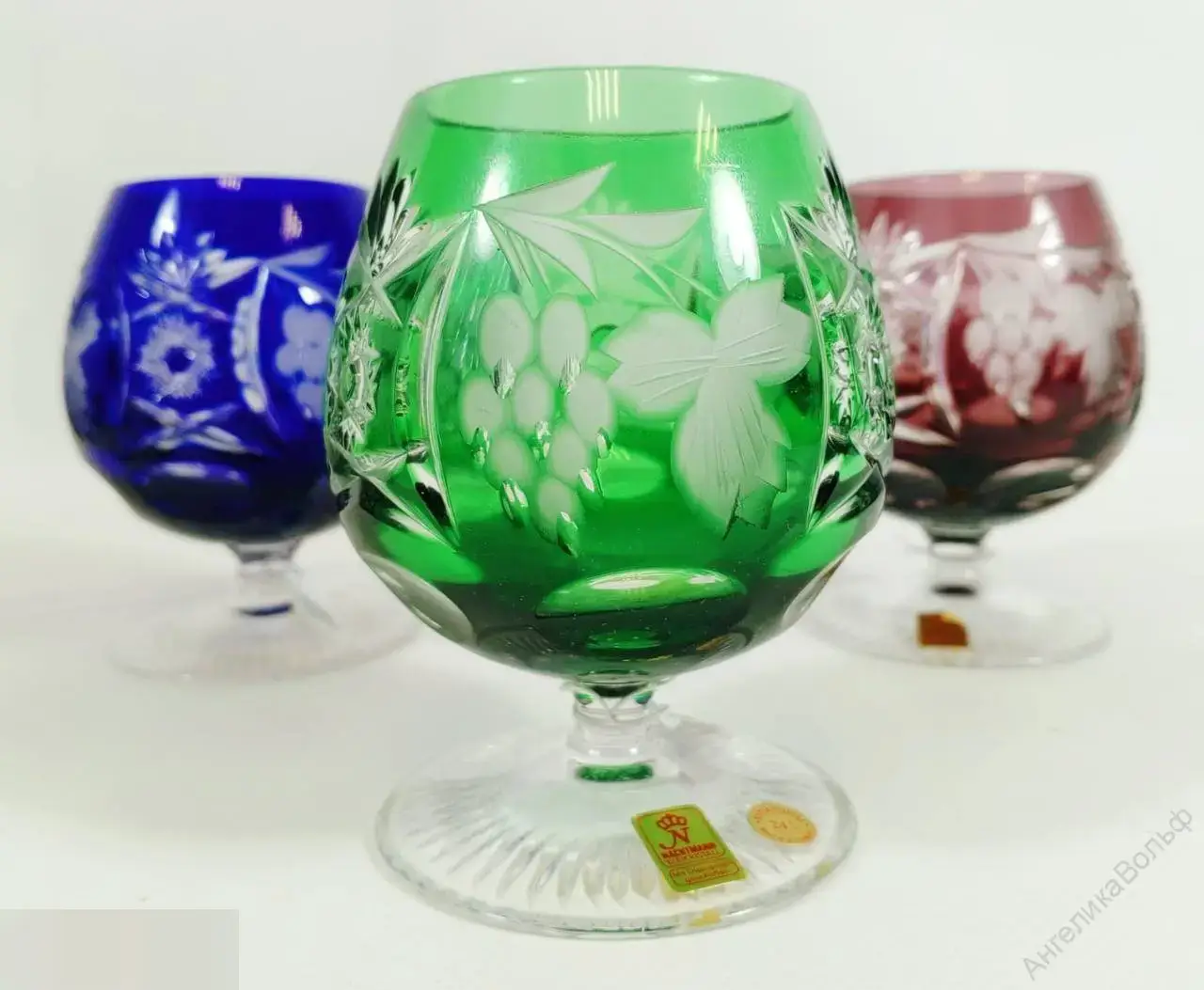 Nachtmann бокал коньяк виноград цветной хрусталь 1