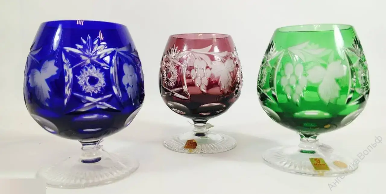 Nachtmann бокал коньяк виноград цветной хрусталь 3