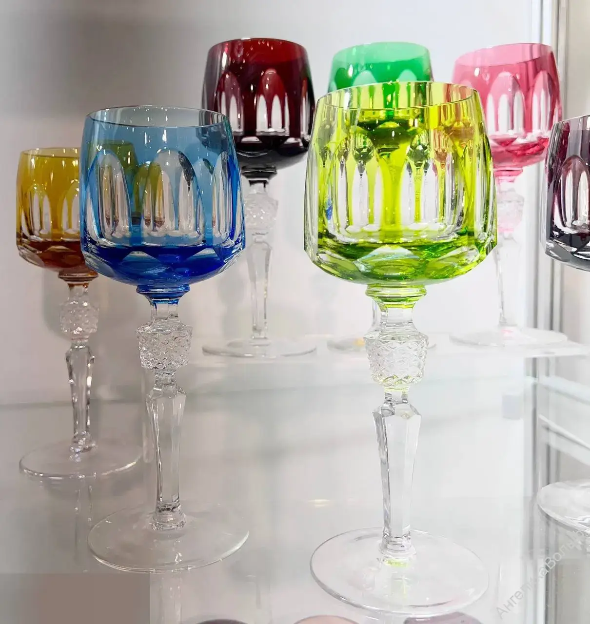 Antika Nachtmann бокал вино цветной хрусталь 3