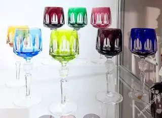 Antika Nachtmann бокал вино цветной хрусталь