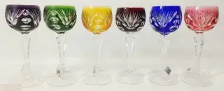 Бокал вино Винтаж цветной хрусталь Klokotschnik