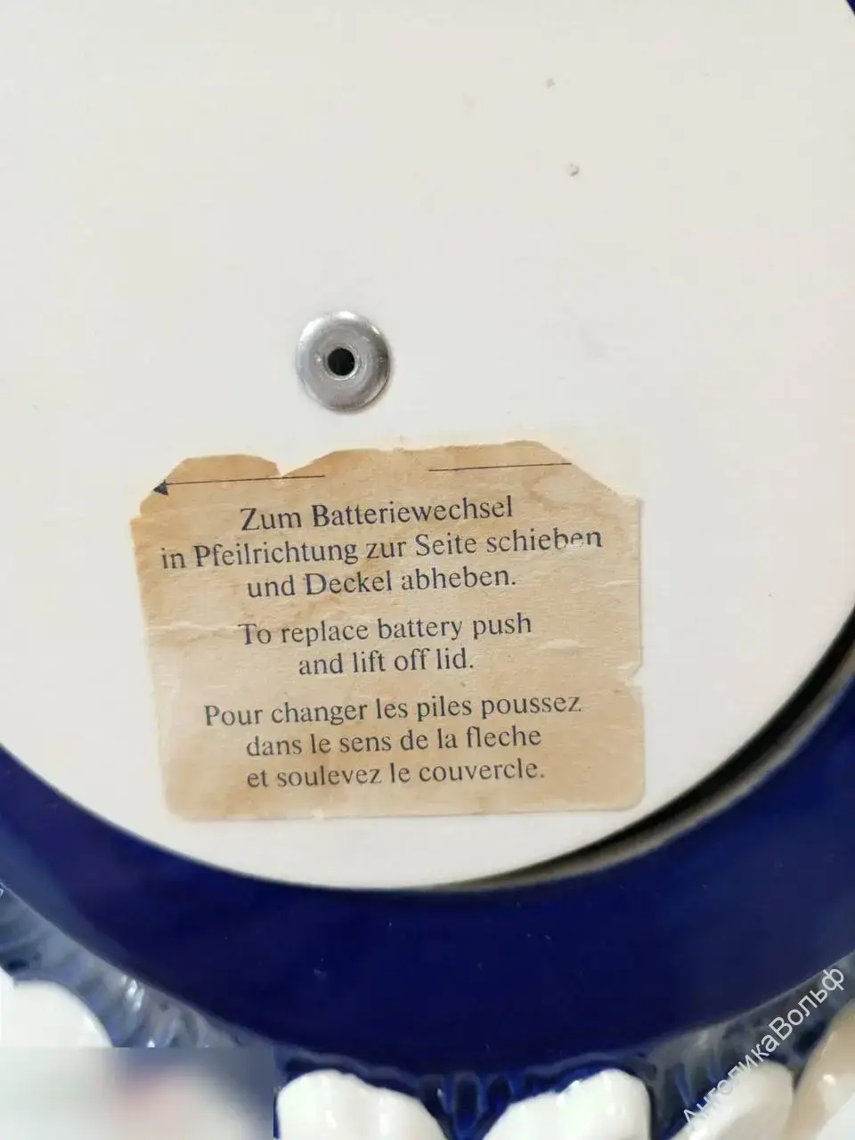 Антик часы фарфор птица золото Германия Goebel 6