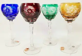 Anna Hutte бокал вино цветной хрусталь Германия