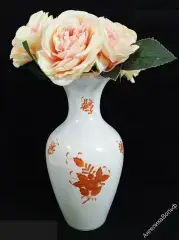 Herend ваза роспись букет цветы золото фарфор