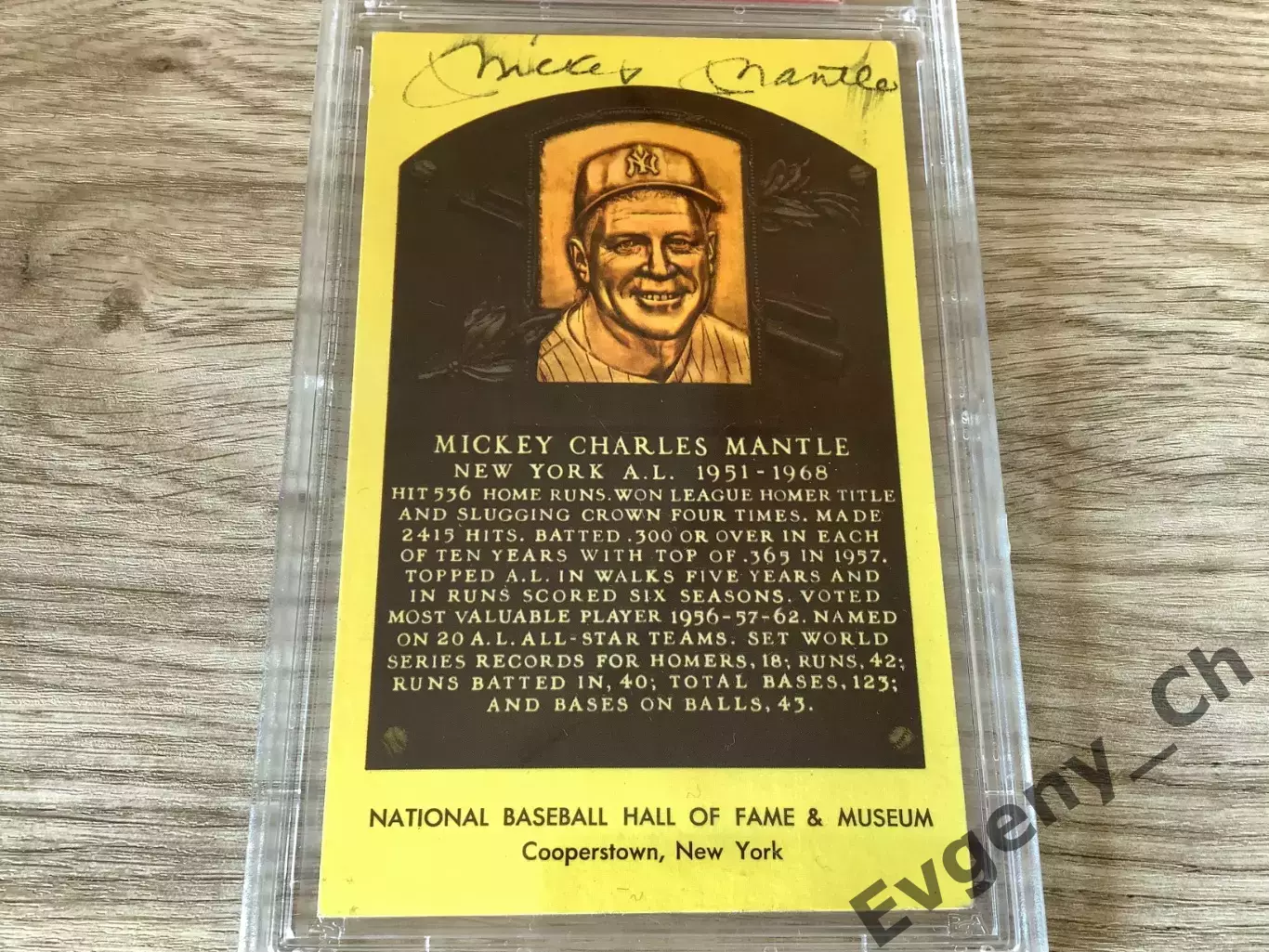 Редчайший автограф Микки Мэнтла (Mickey Mantle) — Оригинал 1974 года (PSA/DNA) 1