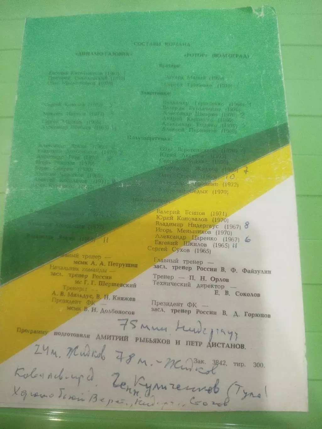 Геолог - Ротор 1992 1