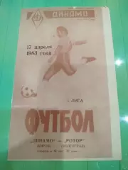 Динамо Киров - Ротор 1983