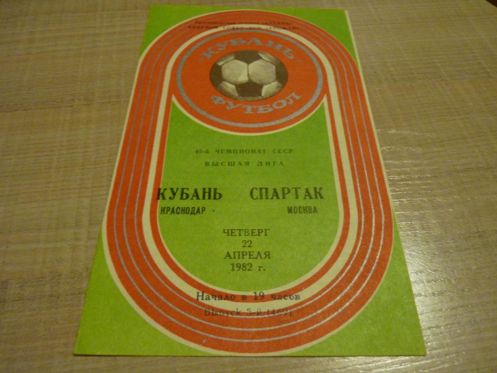 Кубань Краснодар - Спартак Москва 1982