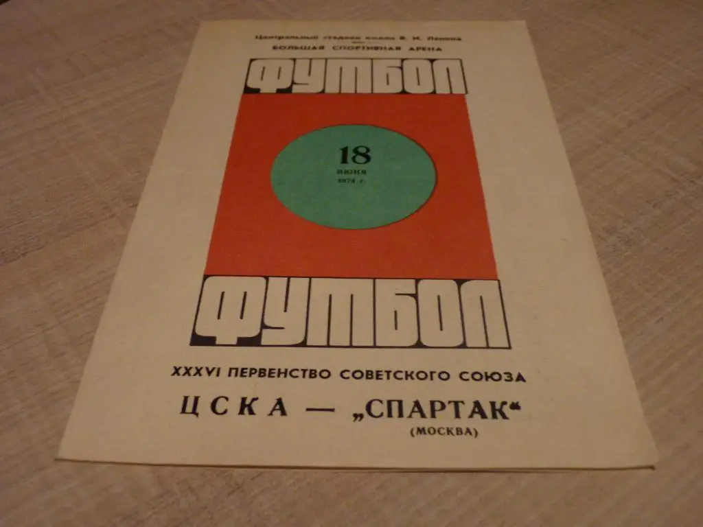 ЦСКА - Спартак Москва 1974