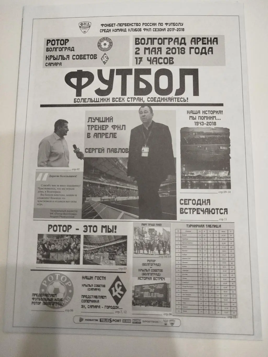 Ротор - Крылья Советов 2018