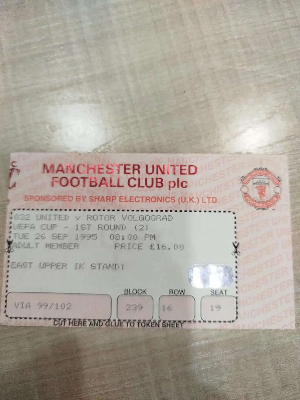 Манчестер Юнайтед - Ротор 1995