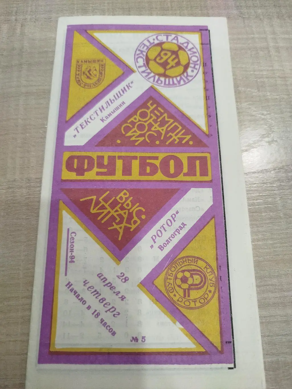 Текстильщик - Ротор 1994