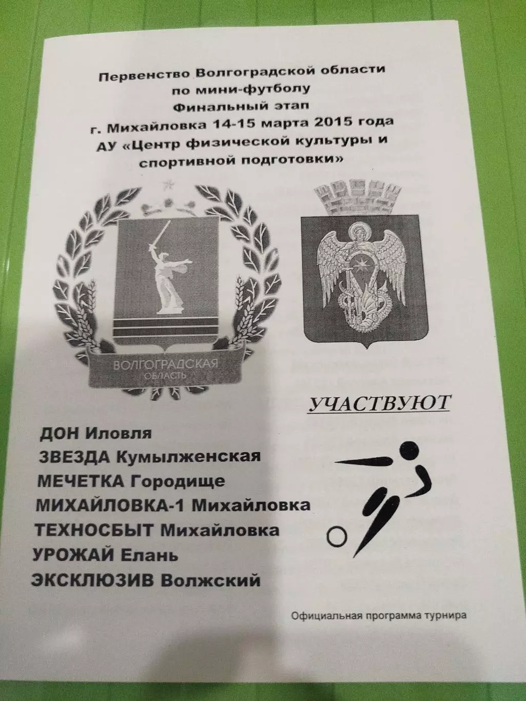 Чемпионат волгоградской области по мини 2015