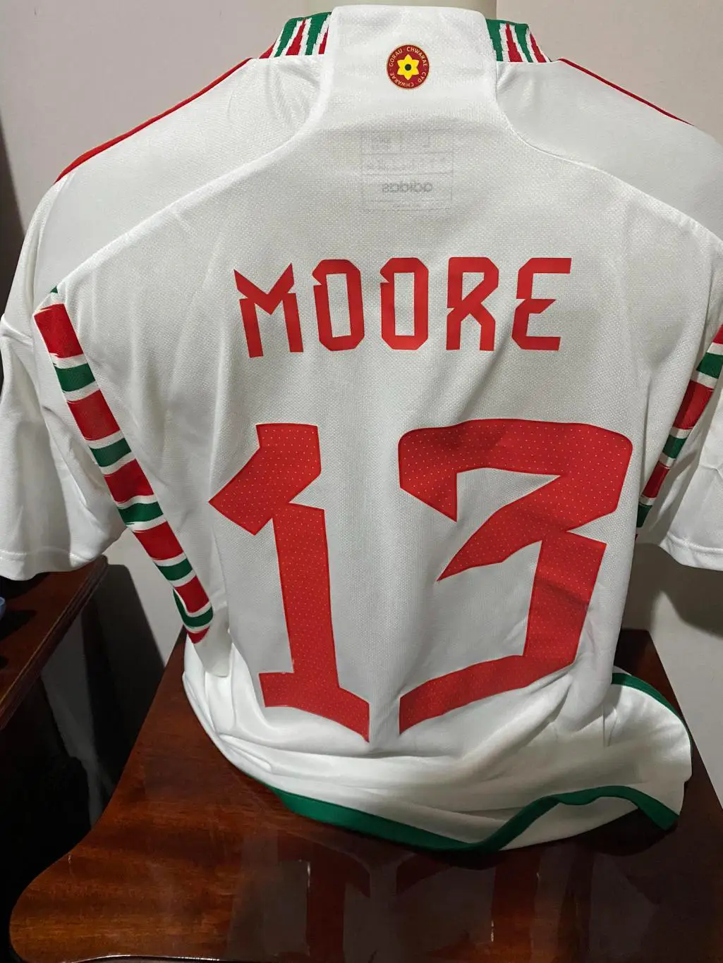 Официальная игровая майка сборной Уэльса 18.11.2023, N:13 1