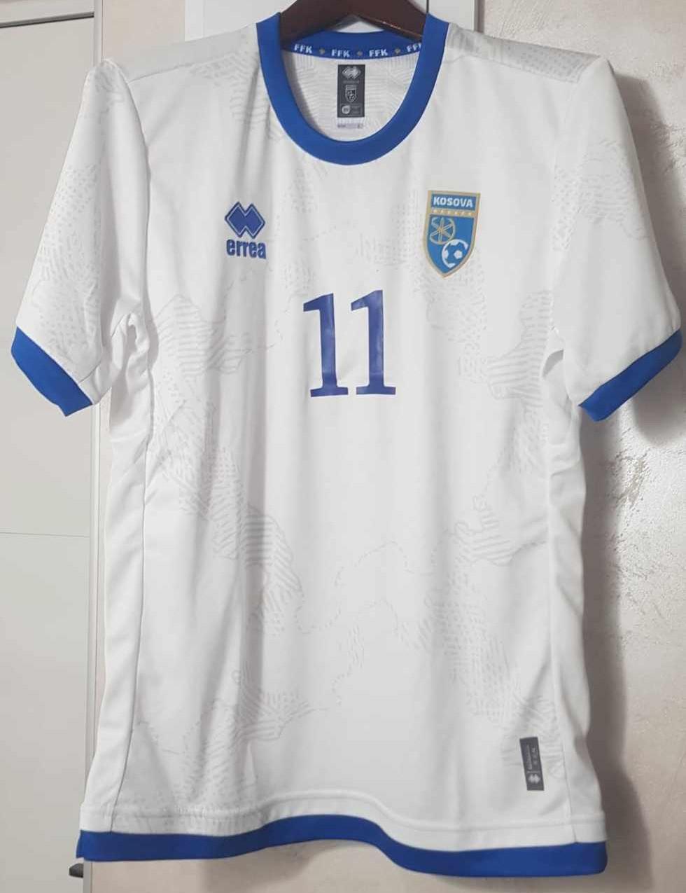 Официальная футбольная игровая майка сборной Косово 22.03.2024, N:11