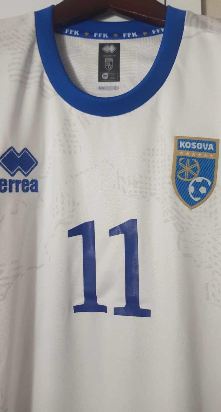 Официальная футбольная игровая майка сборной Косово 22.03.2024, N:11 1