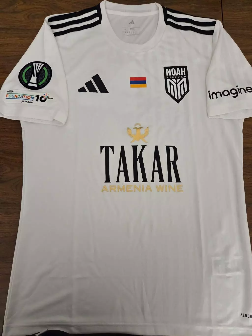 Официальная футбольная игровая майка ФК НОА Армения, 2025, N:7 Елдер