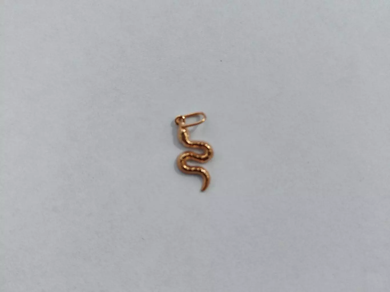 Подвеска Змейка. Серебро с позолотой 1