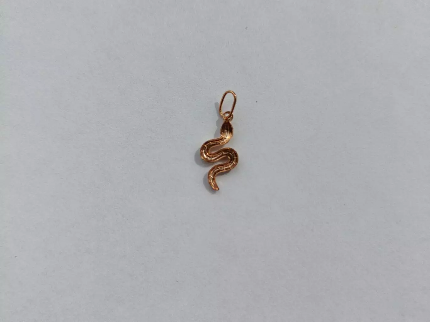 Подвеска Змейка. Серебро с позолотой 3