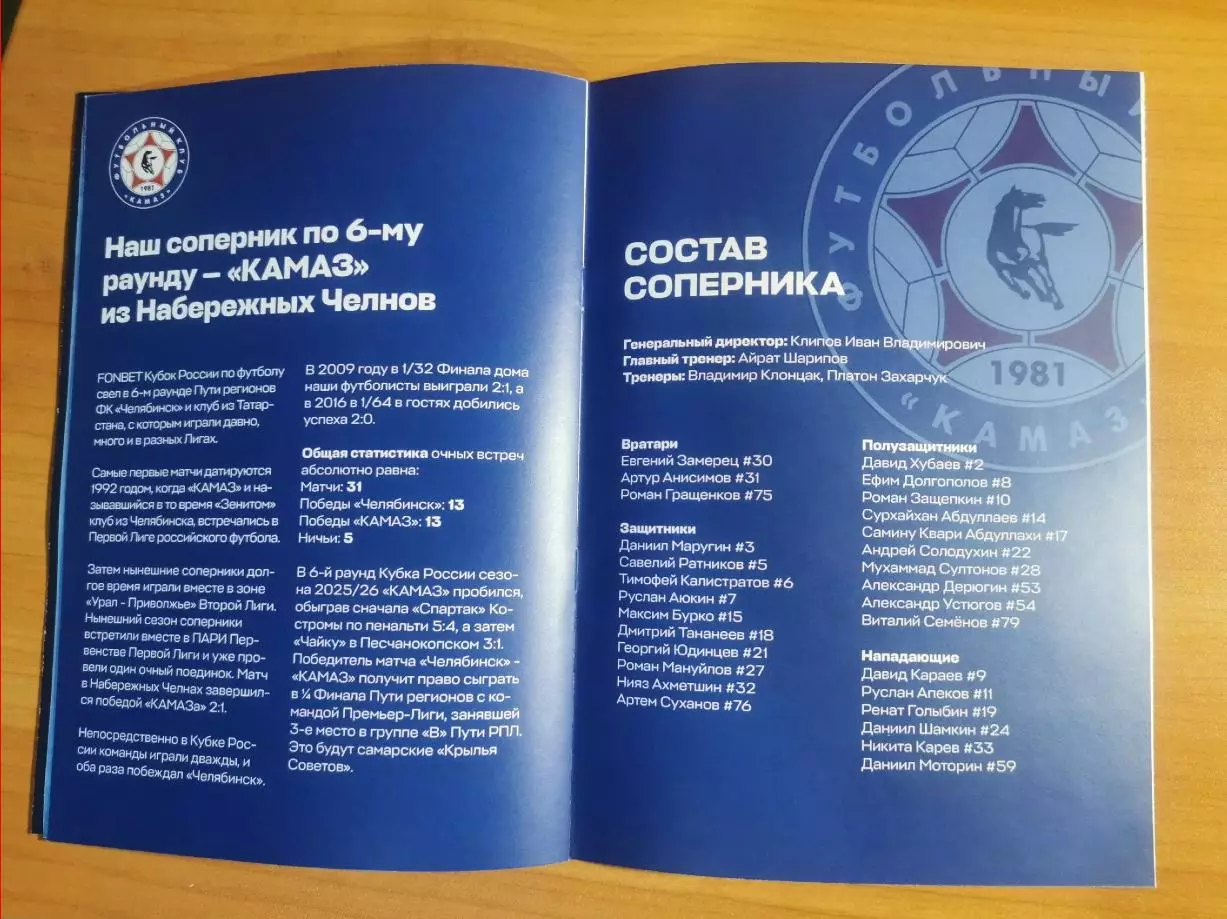 Кубок России 25/26, ФК Челябинск (Челябинск) - ФК КАМАЗ (Н. Челны), (28.10.2025) 6