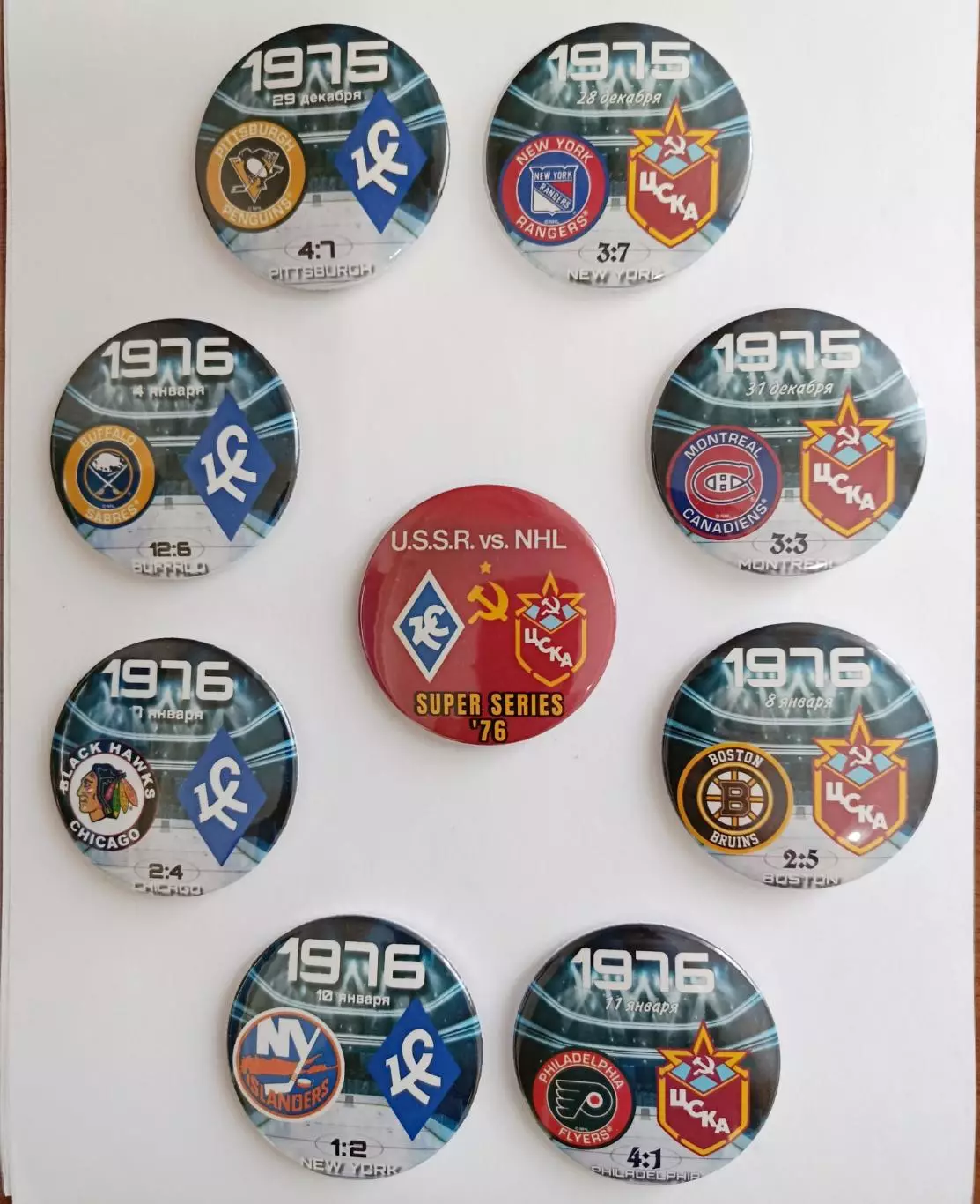 Значки закатные хоккей