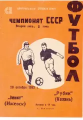 Зенит (Ижевск) - Рубин (Казань) 20.10.1982