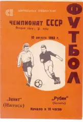 Зенит (Ижевск) - Рубин (Казань) 10.08.1983