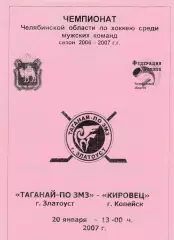 Таганай-ПО ЗМЗ (Златоуст) - Кировец (Копейск) 20.01.2007
