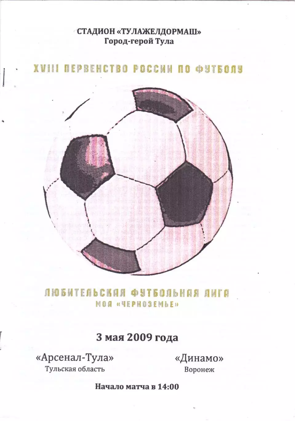 Арсенал (Тула) - Динамо (Воронеж) 03.05.2009 Вид 2