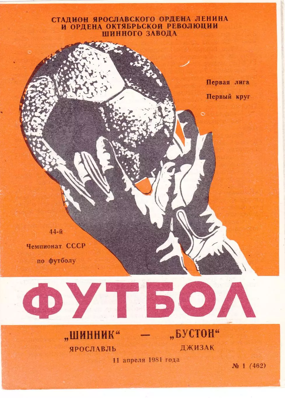 Шинник (Ярославль) - Бустон (Джизак) 11.04.1981