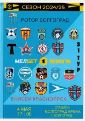 Ротор (Волгоград) - Енисей (Красноярск) 04.05.2025