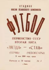 Звезда (Пермь) - Сталь (Чебоксары) 21.05.1980