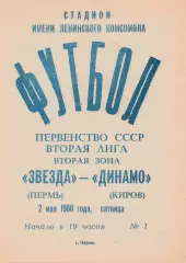 Звезда (Пермь) - Динамо (Киров) 02.05.1980