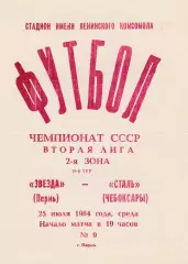 Звезда (Пермь) - Сталь (Чебоксары) 25.07.1984