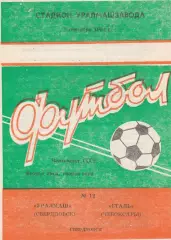 Уралмаш (Свердловск) - Сталь (Чебоксары) 05.09.1984
