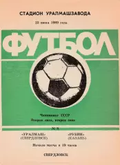 Уралмаш (Свердловск) - Рубин (Казань) 23.06.1989