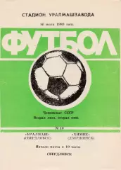 Уралмаш (Свердловск) - Химик (Дзержинск) 16.07.1989