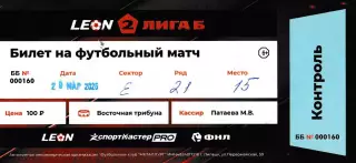 Билет Металлург (Липецк) - Салют (Белгород) 28.03.2026