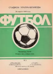 Уралмаш (Свердловск) - Старт (Ульяновск) 29.04.1989