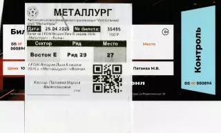 Билет Металлург (Липецк) - Волна (Нижегородская обл) 25.04.2026