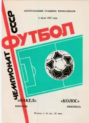 Факел (Воронеж) - Колос (Никополь) 02.07.1987